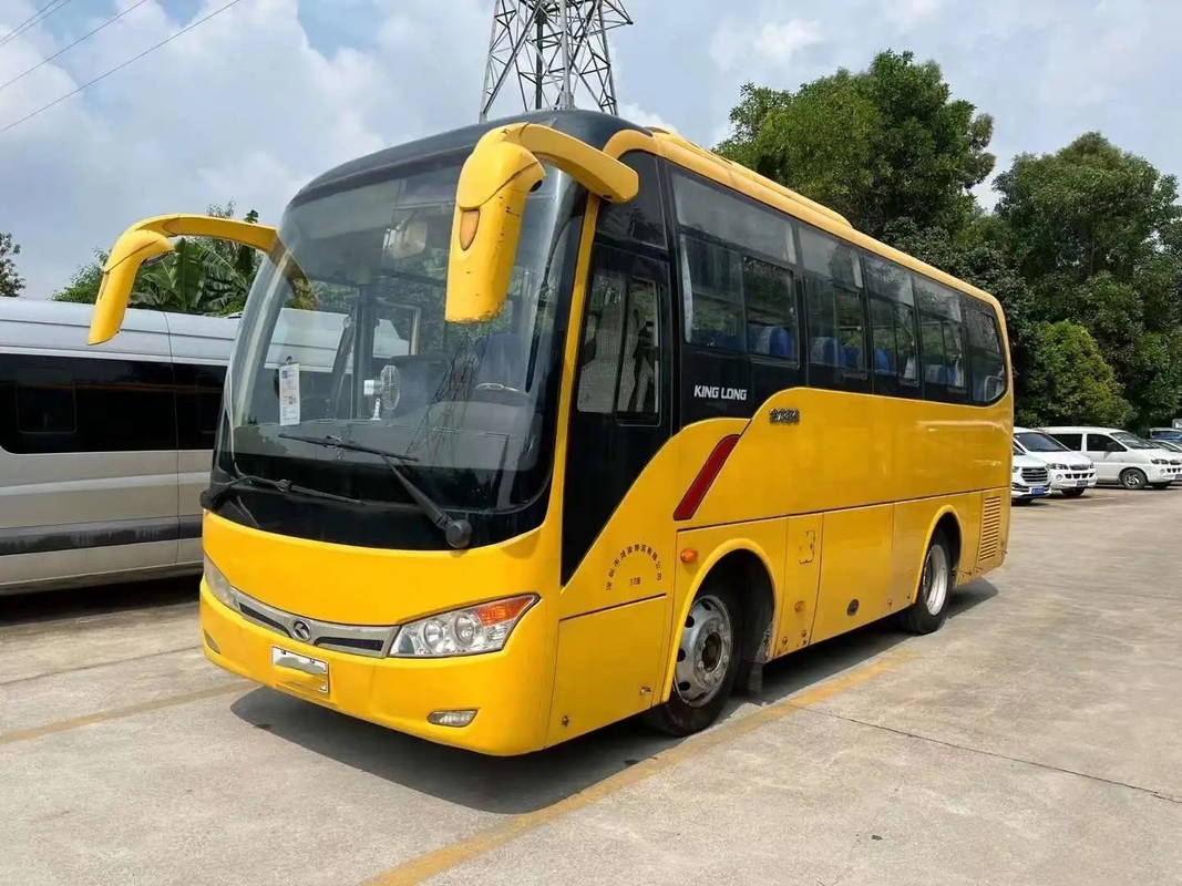 Ônibus usado XMQ6759 de Kinglong da mão da janela de deslizamento do A/C da transmissão manual dos assentos do motor 33 de Yuchai do ônibus do passageiro ò