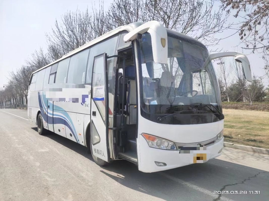 ò ônibus da mão 10,5 medidores que selam o ônibus usado XMQ6101 de Kinglong dos assentos da porta 47 do passageiro da janela condicionador de ar médio