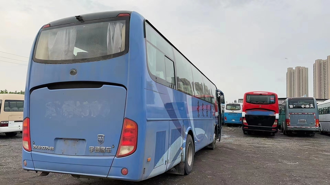 O condicionador de ar azul da cor do motor de Yuchai da disposição dos assentos dos assentos 2+3 do Microbus 60 da segunda mão usou Tong Bus novo ZK6107