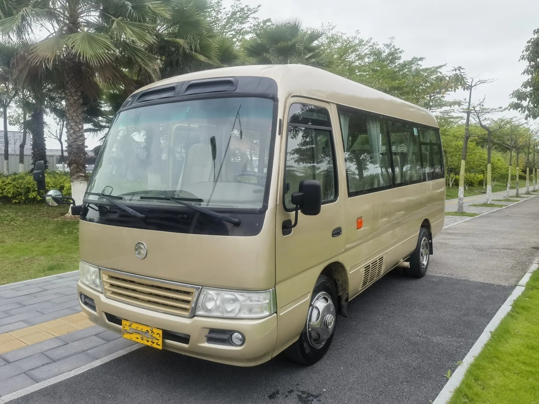 A pousa-copos da segunda mão 6 medidores de Front Engine 19 assentos usou a porta de balanço externo dourada de Dragon Minibus XML6601