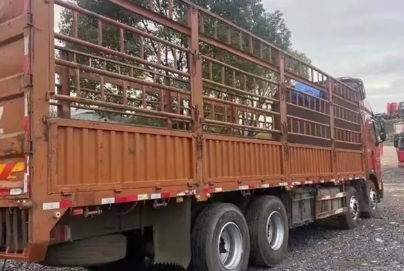 a ?a mão Lorry Orange Color 12 mede o caminhão da carga dos cilindros 420hp 2021year Dongfeng do motor 6 de Yuchai do modo da movimentação 8×4