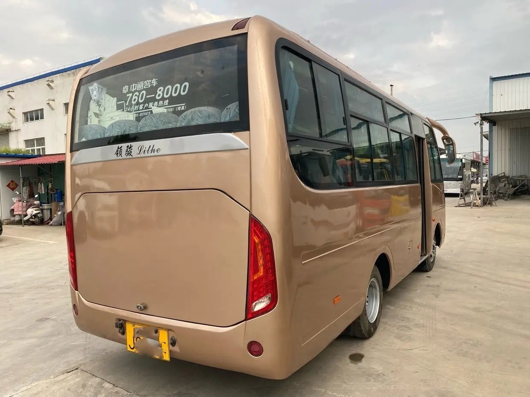 Mão usada Zhongtong Lck6660d de Front Engine With A/C ò da janela de deslizamento dos assentos de Mini Bus External Swinging Door 25