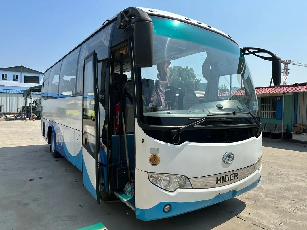 Mão usada KLQ6796 mais alto da transmissão manual dos assentos da suspensão 33 da bolsa a ar do motor de Yuchai do ônibus do trânsito ?a com A/C