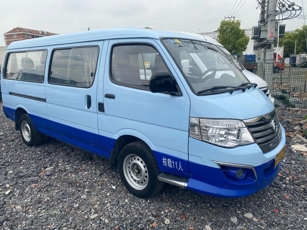 Motor de gasolina dourado LHD de Dragon Hiace XML6532 da cor 11 dos assentos brancos e azuis do minibus usado de 12 Seater
