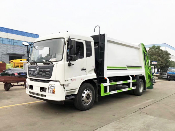 Caminhões diesel usados 8 medidores de compressor longo RHD da recusa de Dongfeng da capacidade de carga do ³ 10m