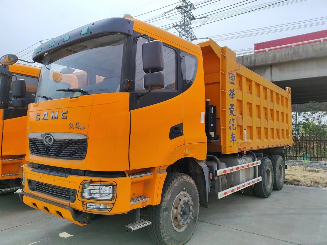 Cabeça lisa usada do caminhão basculante resistente comercial dos pneus CAMC do modelo 10 da movimentação dos caminhões basculantes 316hp 6×4