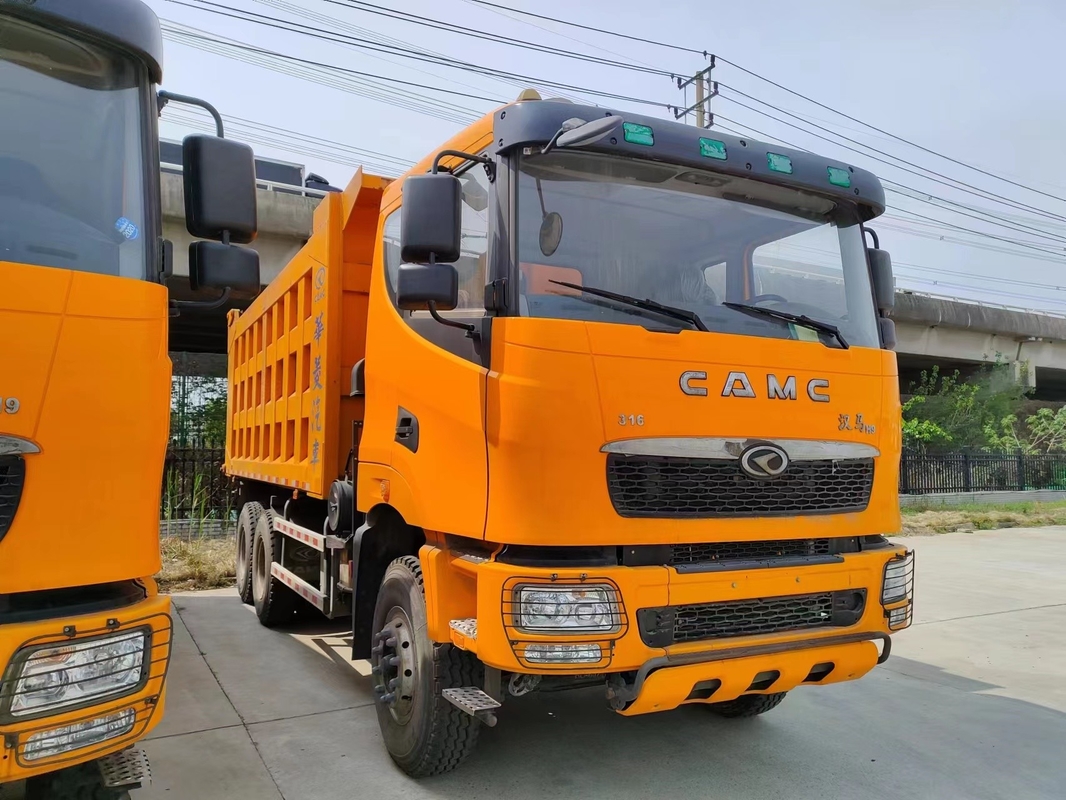 Cabeça lisa usada do caminhão basculante resistente comercial dos pneus CAMC do modelo 10 da movimentação dos caminhões basculantes 316hp 6×4