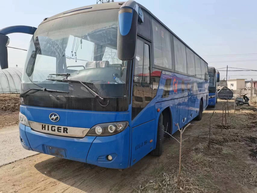 Ônibus mais alto usado KLQ6115 movimentação azul diesel da mão da disposição dos assentos do motor 280hp 2+3 de Yuchai dos assentos da cor 59 do ônibus da ?a