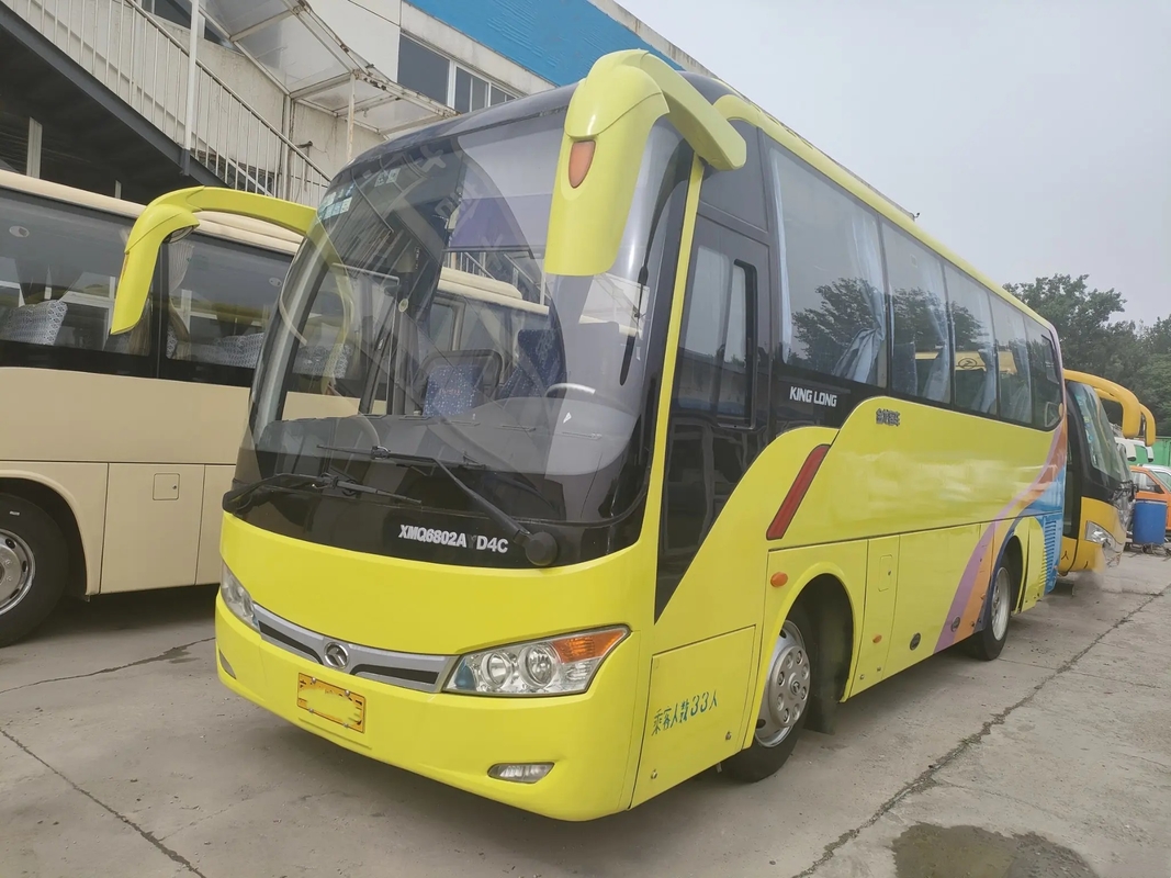 Mini Coach usado janela da selagem do compartimento de bagagem da porta de 2015 assentos do ano 33 ônibus XMQ6802 de Kinglong da mão da única ò