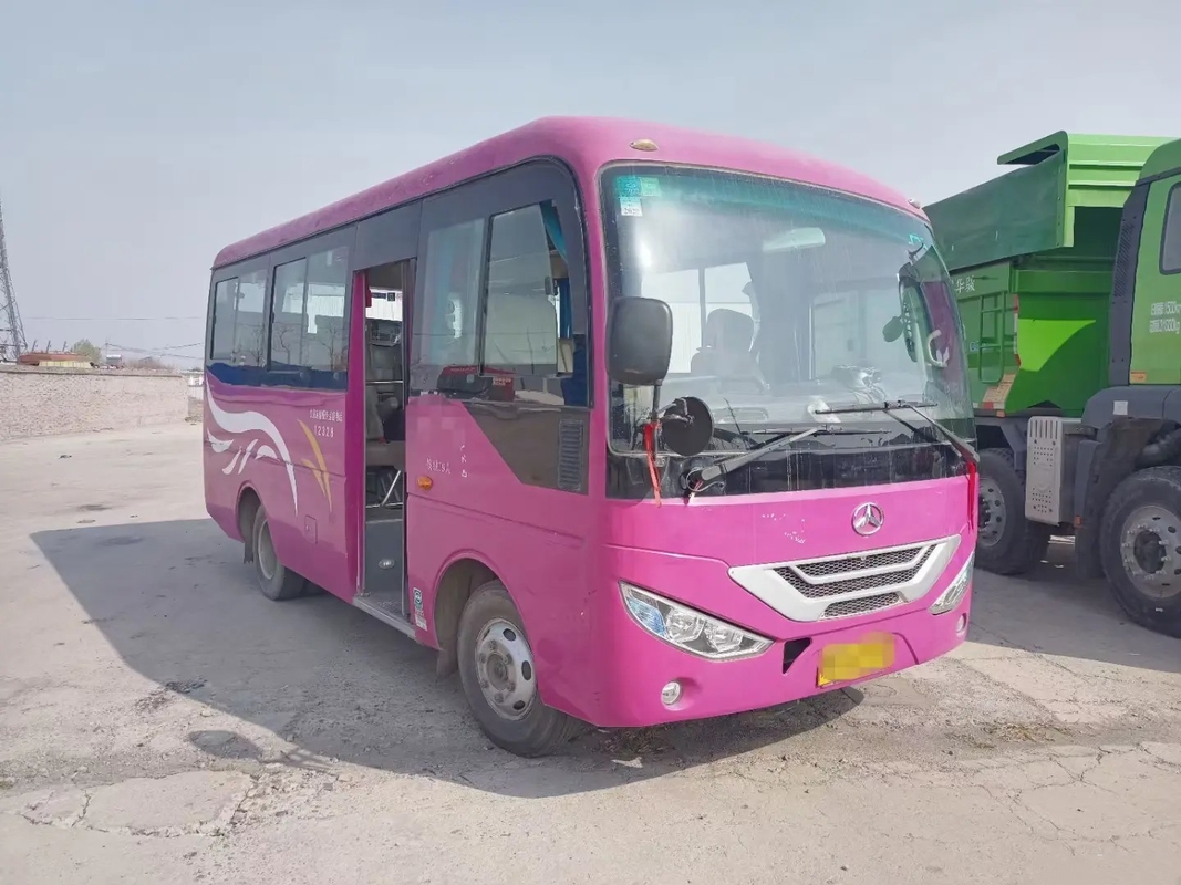 As camionetes usadas Front Engine 19 da canela assentam a porta de dobramento que desliza ônibus JMV6609 da mão JMC de Windows RHD/LHD Isuzu Engine o ò