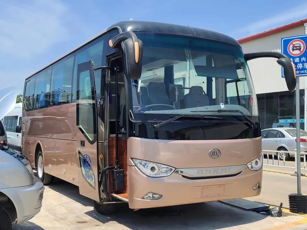 Ônibus diesel usados assentos do padrão de emissão 35 do EURO IV de 2015 anos que selam a janela Champagne Color Ankai Bus HFF6859