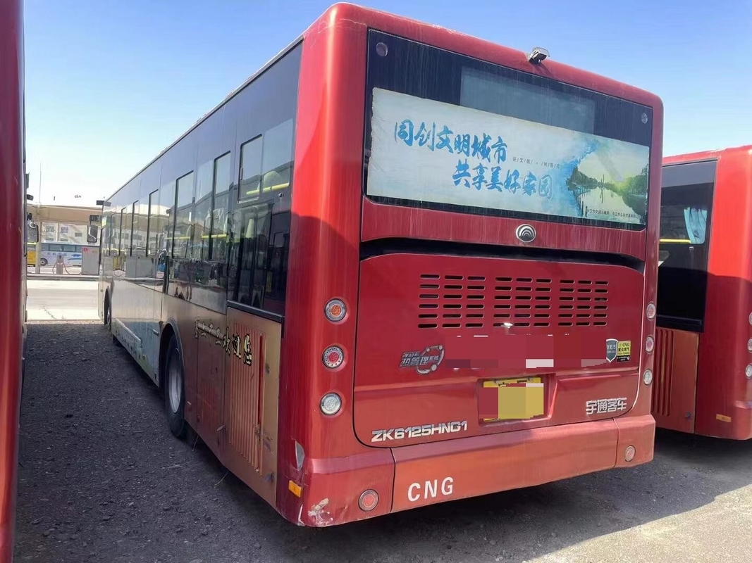 49 lugares Autobus urbano usado 100 passageiros Yutong Zk6125 Cng Motor de duas portas
