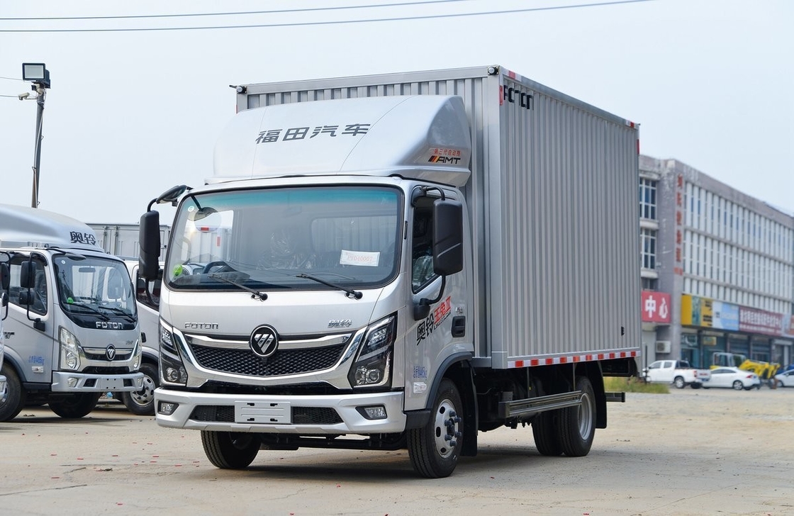 Foton Cargo Usados caminhões de carga leve 4,14 metros de comprimento caixa de pneus traseiros duplos