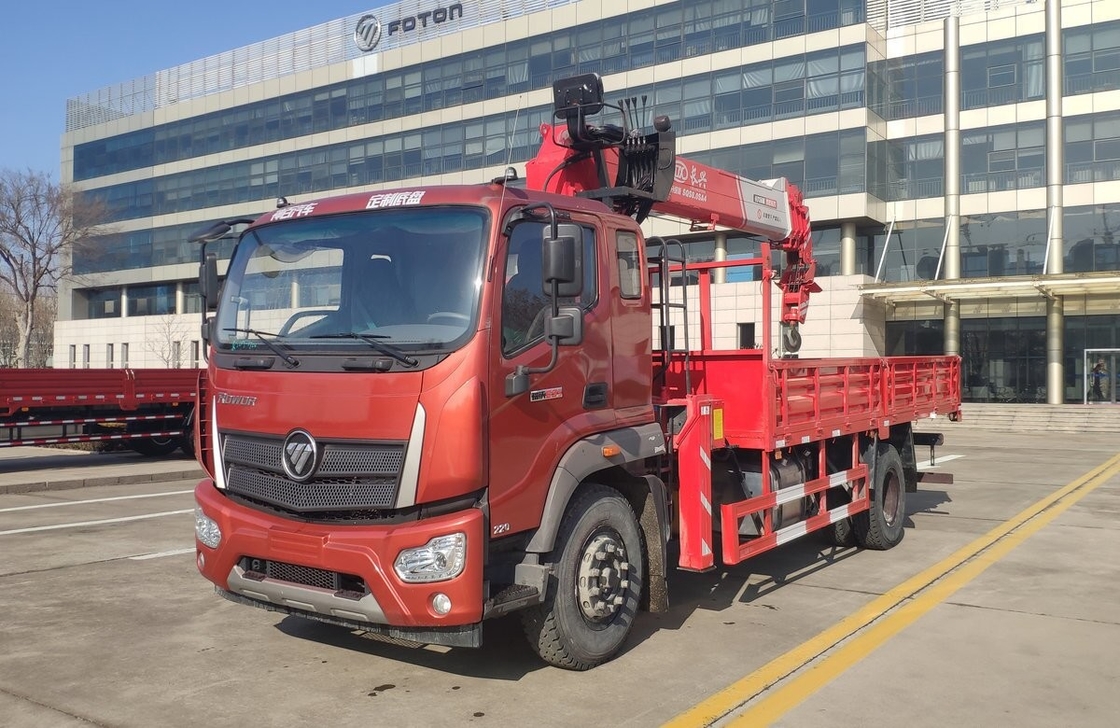 Foton Caminhão montado guindaste 4 * 2 modo de direção 9 toneladas cabina única 220hp Direção esquerda