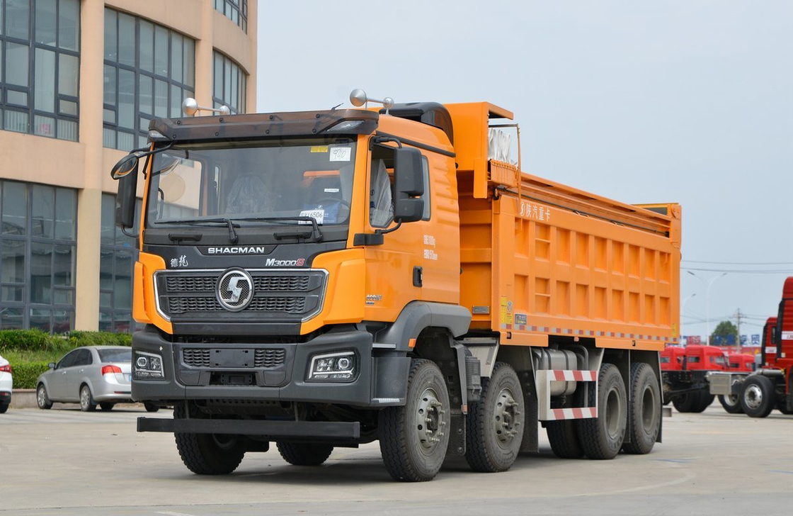 Usado 8*4 Dump Truck Para Venda Shacman 430hp Motor de GNC M3000S 11 metros de comprimento A/C
