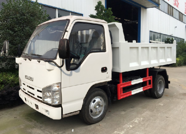 Caminhão de 3 t usado ISUZU 4 * 2 Pequeno Dumper Euro 4 Multi Leaf Springs 5 Speed Gear