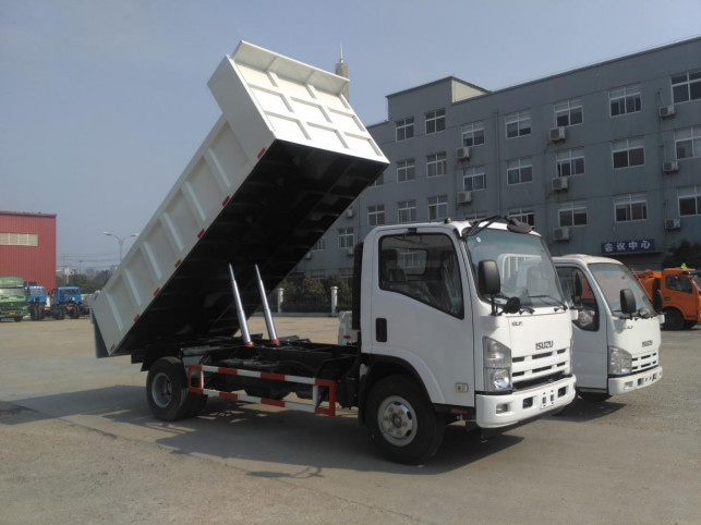 Carrinhos de carregamento usados 4 * 2 Carregamento 10 toneladas 5,2 metros de comprimento Caixa 9 cúbicos Isuzu Dumper Novo