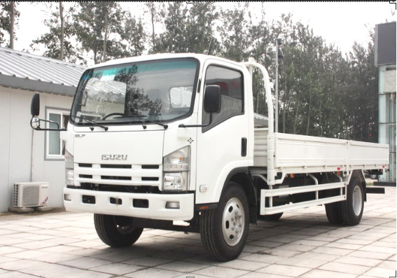 Caminhão de carga de fila única Isuzu 10 toneladas 4×2 Caminhão de caminhão 5,5 metros de comprimento Caixa Euro 4 Flat Cab