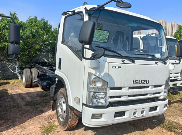 Caminhão de carga de fila única Isuzu 10 toneladas 4×2 Caminhão de caminhão 5,5 metros de comprimento Caixa Euro 4 Flat Cab