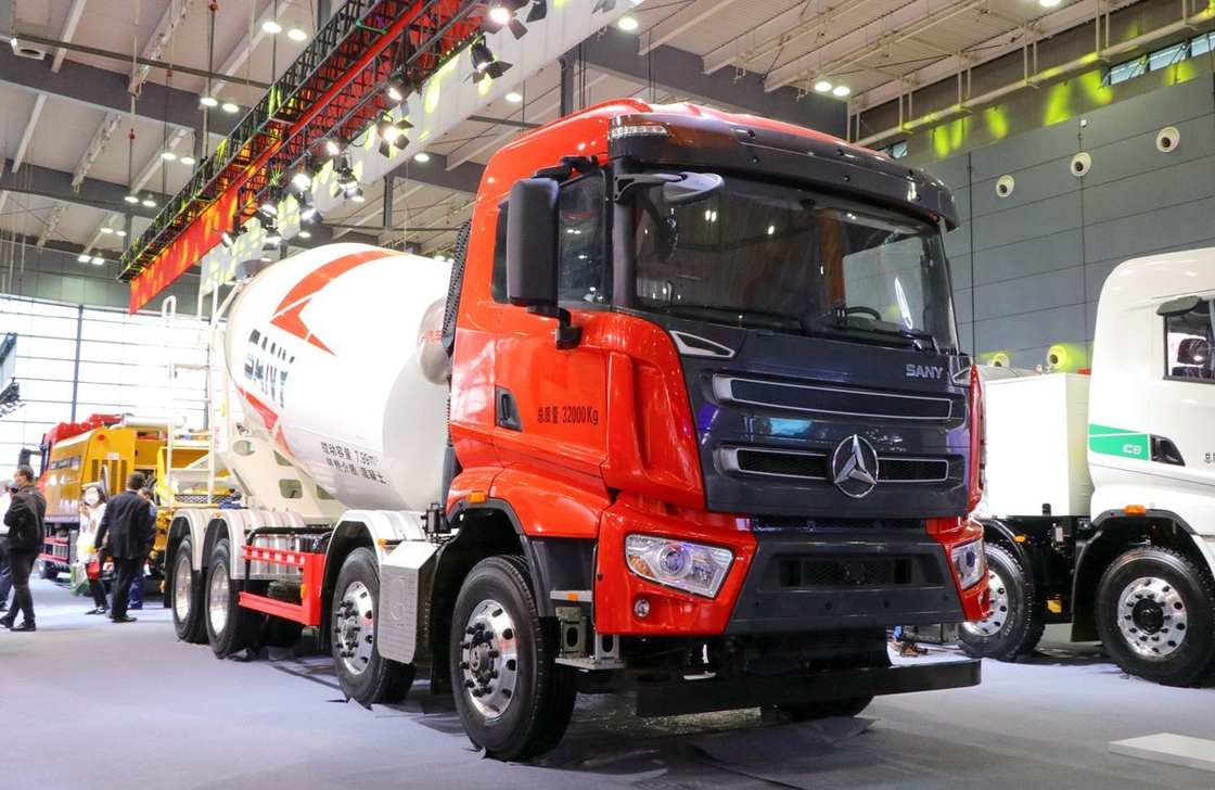 Caminhão de transporte de concreto 8×4 Sany Mixer 8 Hino Cubic Motor 307hp 12 velocidades