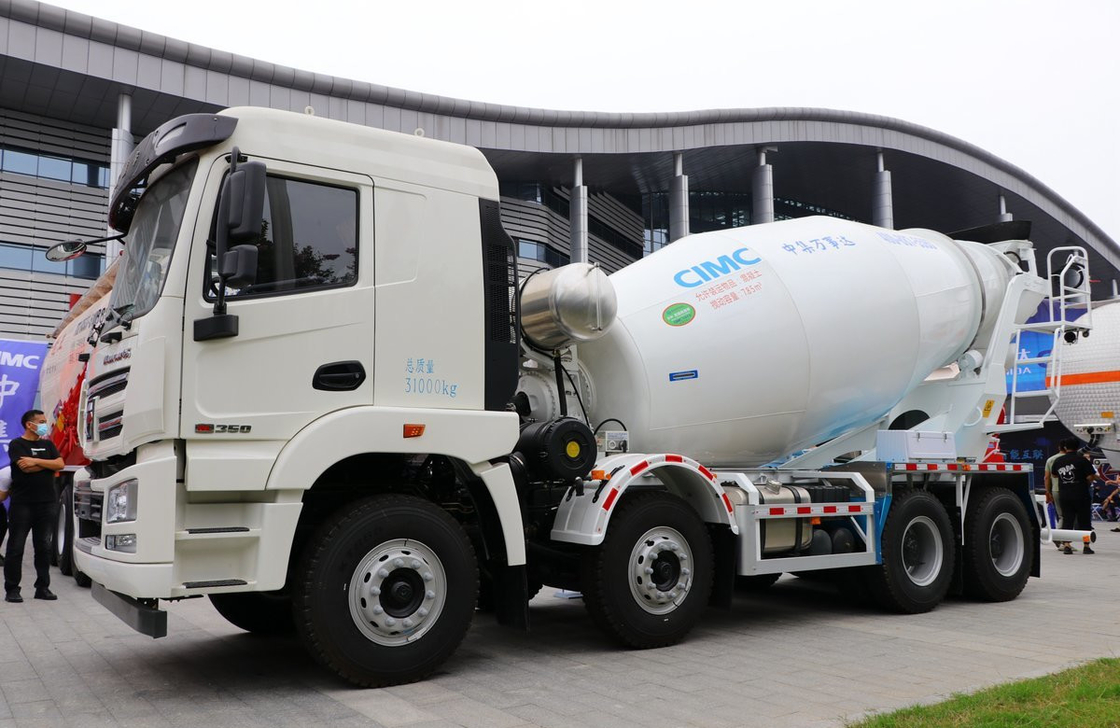 Caminhão para mistura de betão de trânsito 8×4 modo de condução 8 Cimento cúbico Tanker Weichai 350hp Lhd