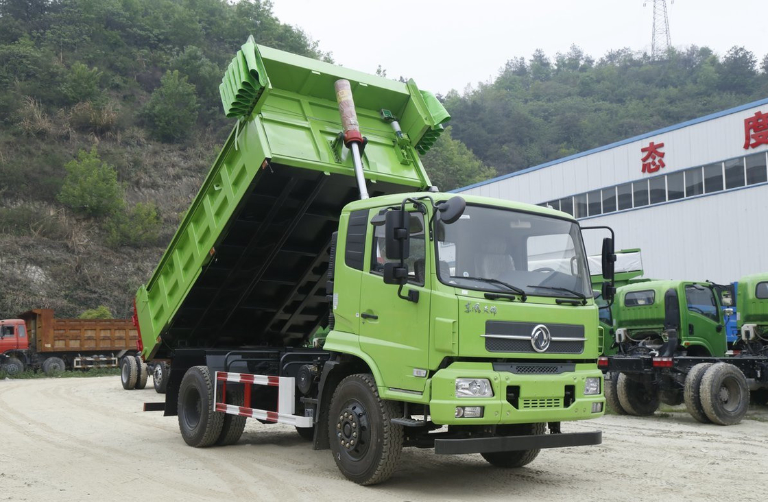 Pequenas carrinhas usadas 4*2 Dongfeng Dump Truck Tianjin Cabina única Carregando 10 toneladas