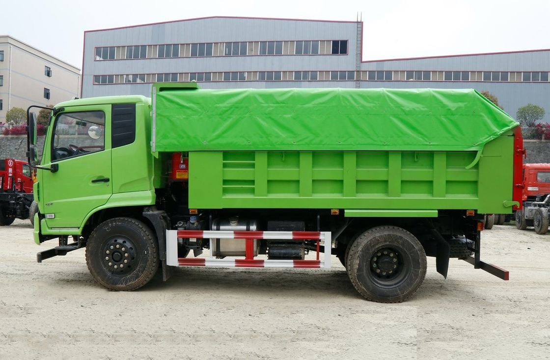Pequenas carrinhas usadas 4*2 Dongfeng Dump Truck Tianjin Cabina única Carregando 10 toneladas