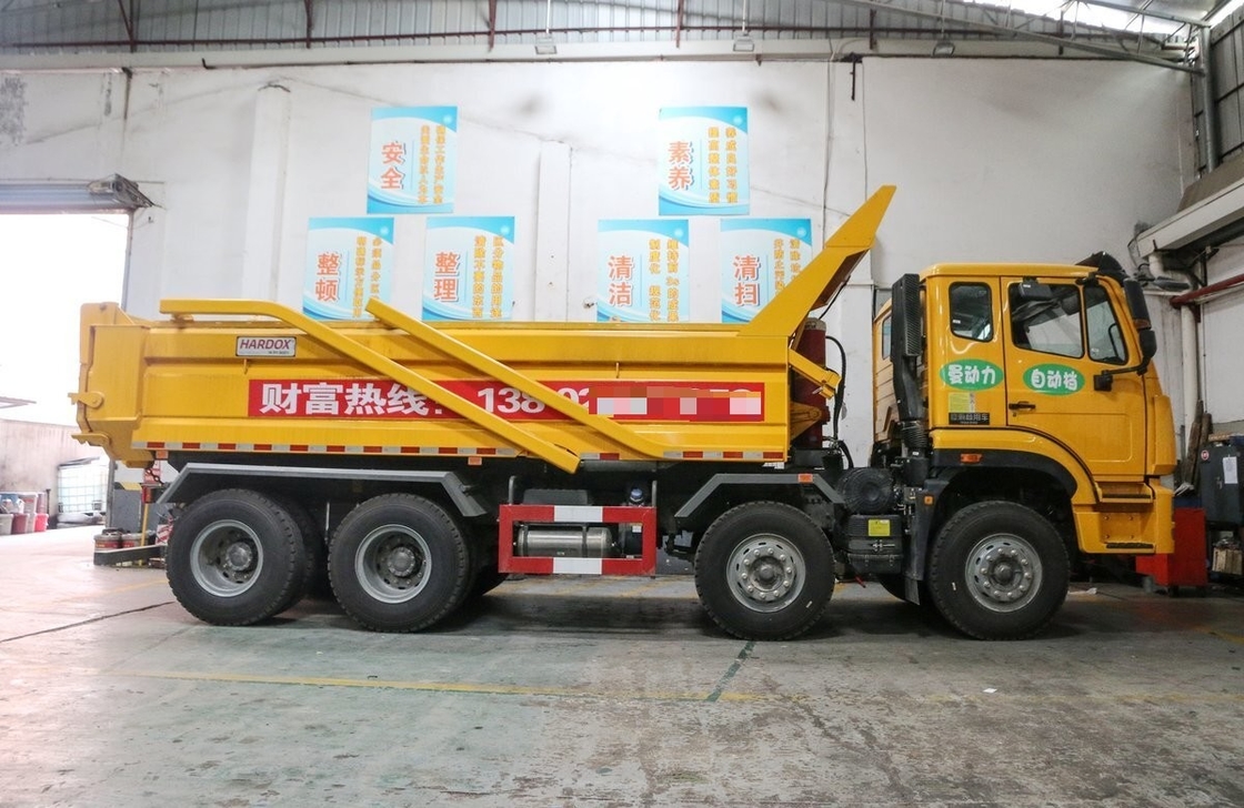 Usado Howo Tipper Truck Sinotruck 8*4 Hohan 350hp Motor potente 12 rodas Transporte rodoviário