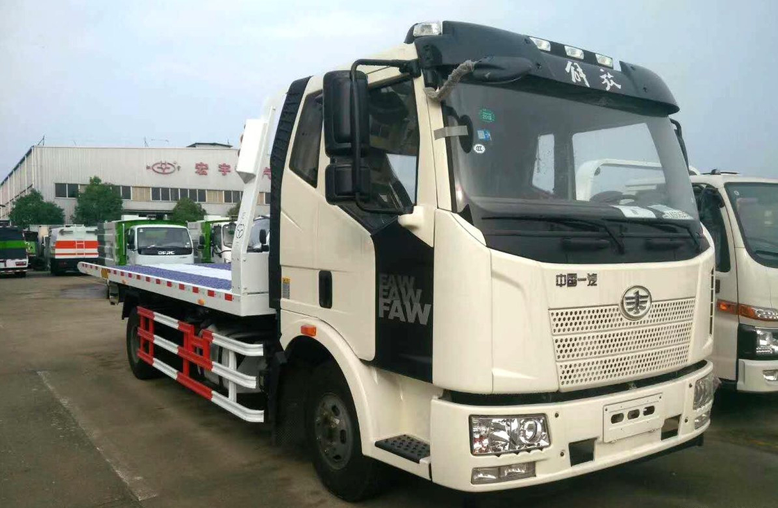 Wrecker Rebocador Caminhão Cama FAW J6L Modelo Single Axle 6 rodas 160hp Carregamento 3,5 toneladas LHD