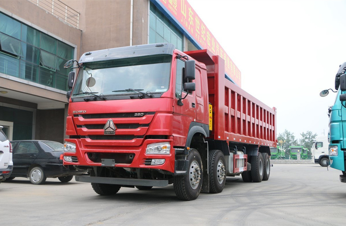 Caminhão Sino Howo 76 Flat Cabin Caminhão 8*4 Tipper Caminhão 30-50 toneladas Carregando 12 Pneus LHD&RHD