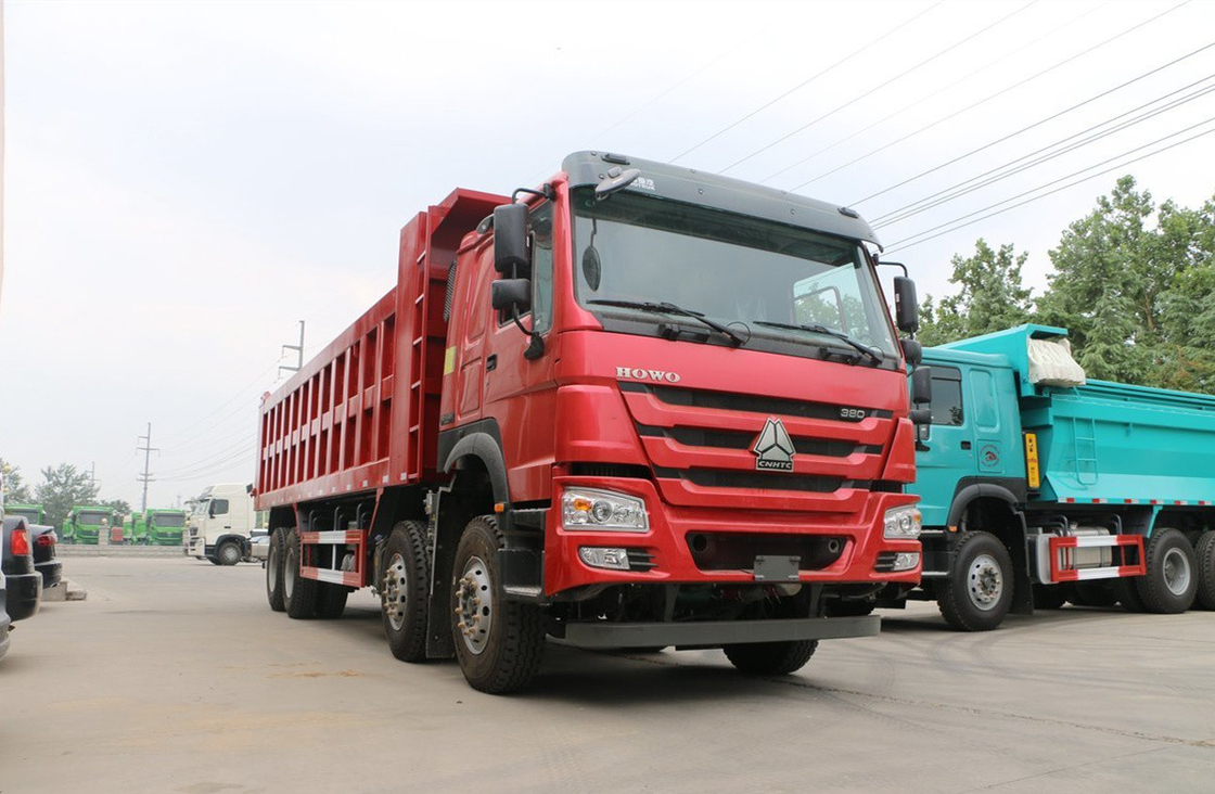 Caminhão Sino Howo 76 Flat Cabin Caminhão 8*4 Tipper Caminhão 30-50 toneladas Carregando 12 Pneus LHD&RHD
