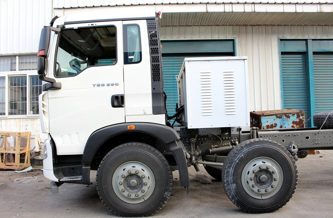 Caminhão Sino Tipper Howo Dumper Chassis 8 × 4 Cabina única 2 lugares GNL 290hp 9,2 metros de comprimento