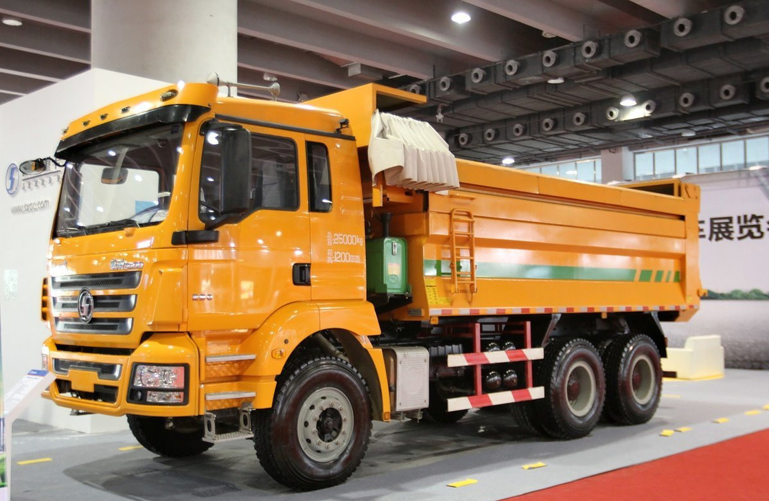 China camião de descarga para venda U-tipo caixa Shacman Tipper Weichai 290hp motor único e cabine meio