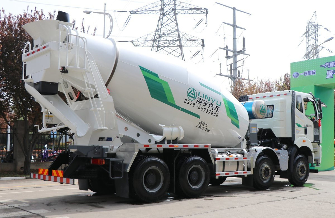 Caminhão de mistura de betão 12 rodas 8*4 FAW Mixer 375hp Cabina de uma cama 8 Tanker cúbico