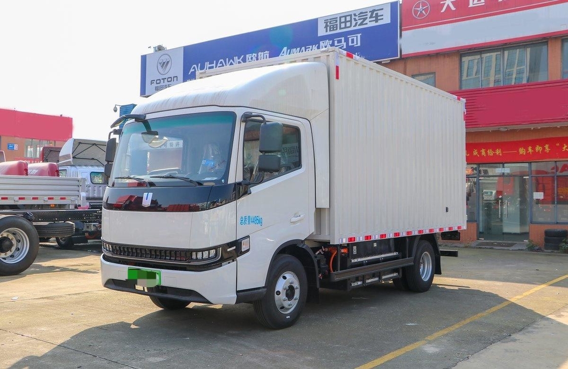 Caminhões Geely Caminhões Elétricos Puro Caminhão Nova Energia Combustível 4 * 2 Van Box 4 metros A / C