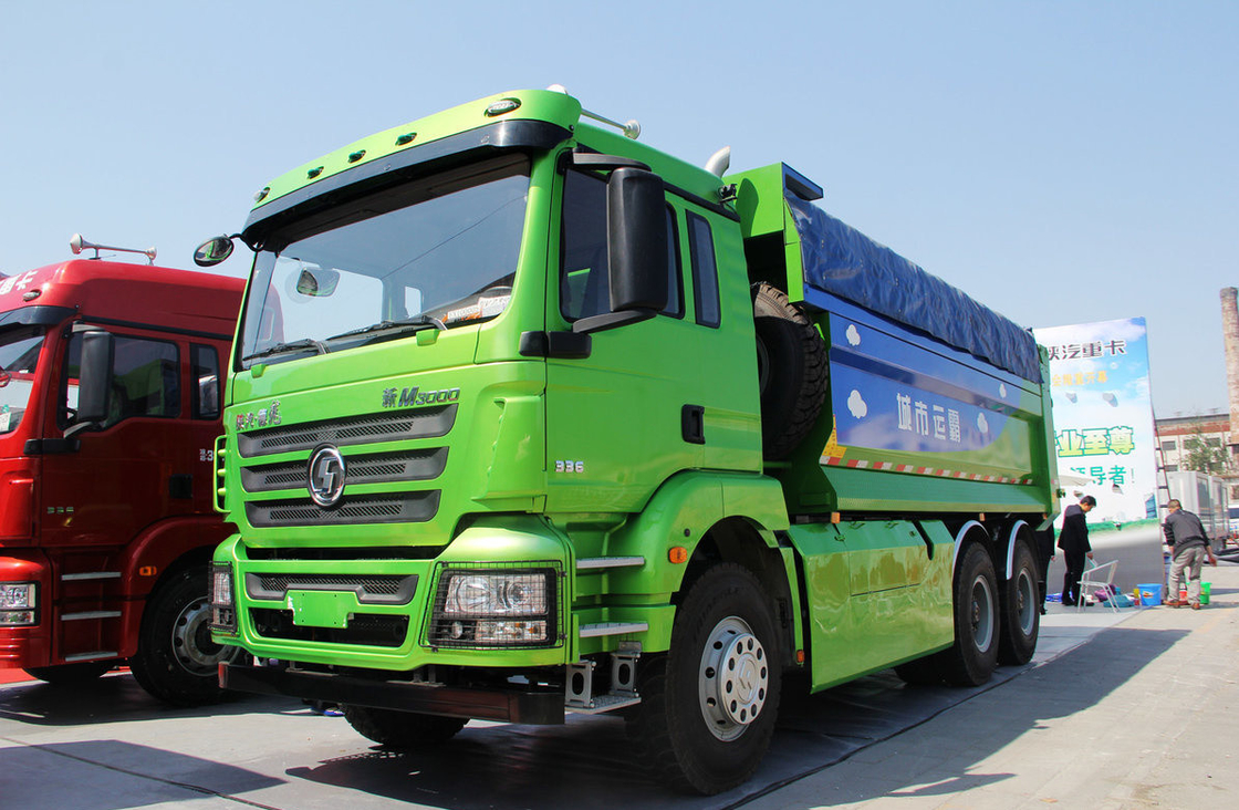 Carrinho de descarga de pedreira para venda Shacman 6 * 4 Diesel e GNL híbrido Tipper China caminhão 336hp