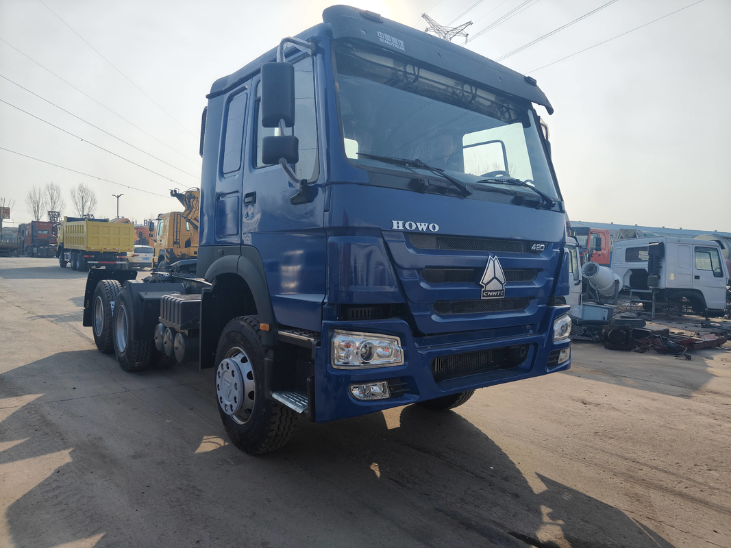Usados 420 Howo Trens Trator 6*4 Drive Mode 12 Wheels Trailer Head Euro 3 Utilização na África