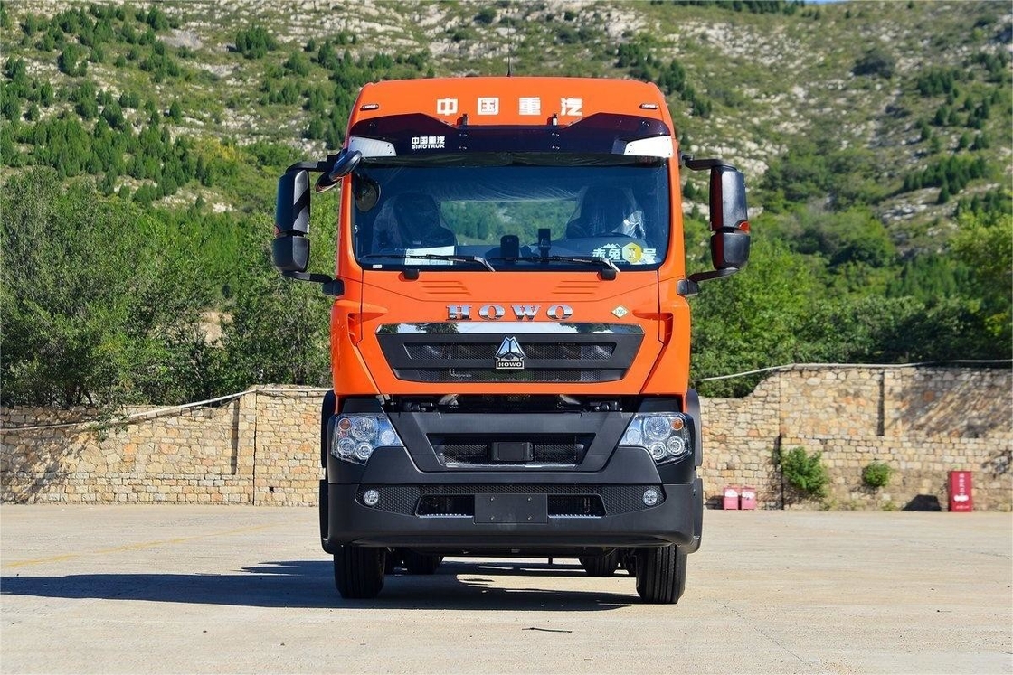 480HP HOWO Tractor National VI Emission Standard Deflector traseiro duplo eixo GNL