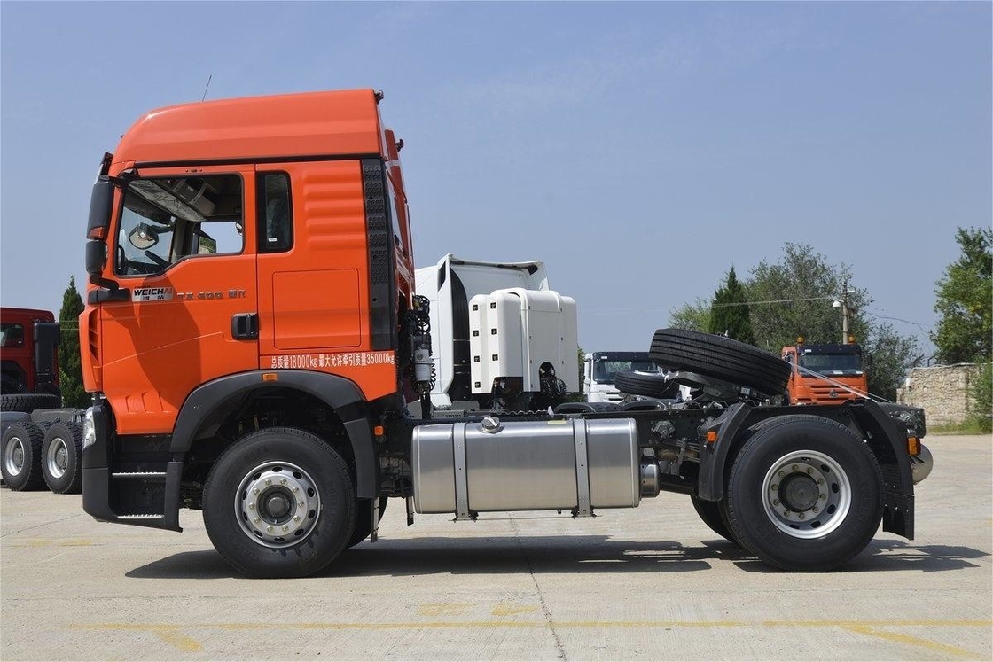 400 HOWO Tractor Truck 12 Velocidade 4*2 6 Pneus 6 cilindros de linha única Tractor com motor semidiesel