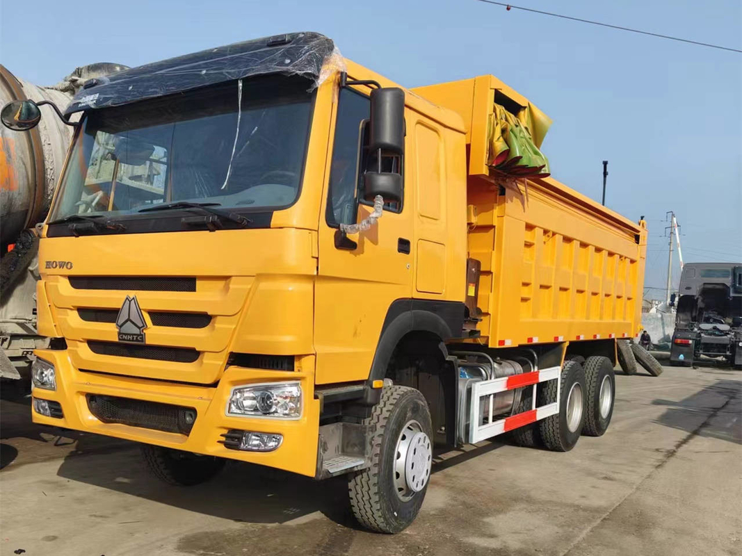 Peças de trânsito novo grande balde 30 toneladas 6 * 4 Howo Tipper com cobertura pneus novos Single Sleeper