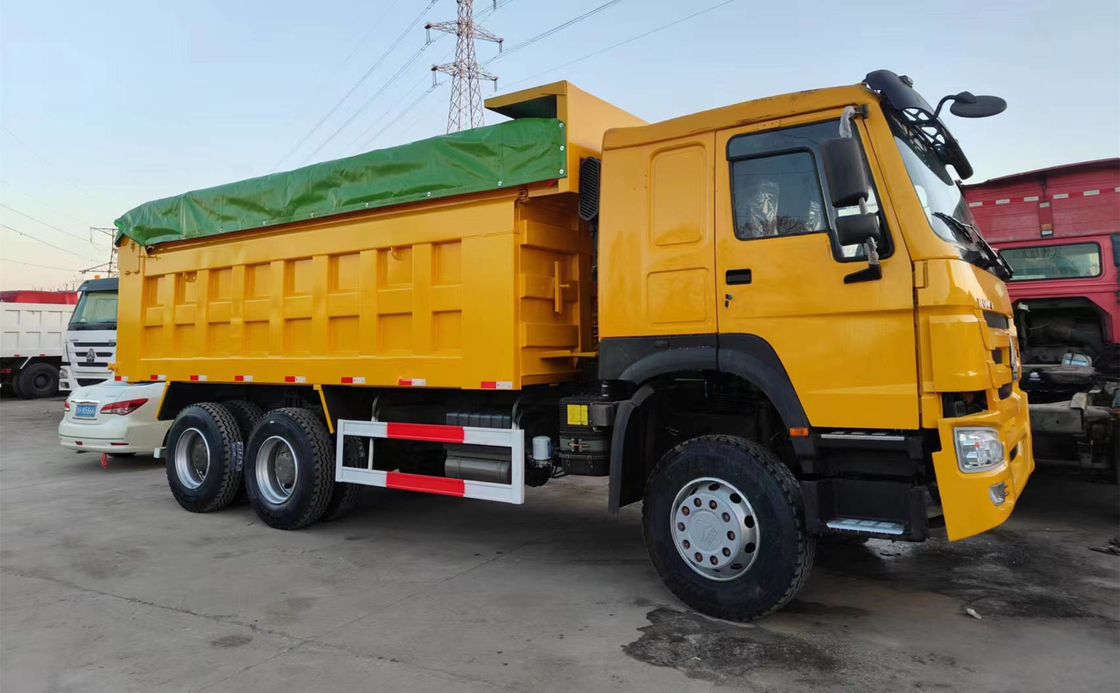 Peças de trânsito novo grande balde 30 toneladas 6 * 4 Howo Tipper com cobertura pneus novos Single Sleeper