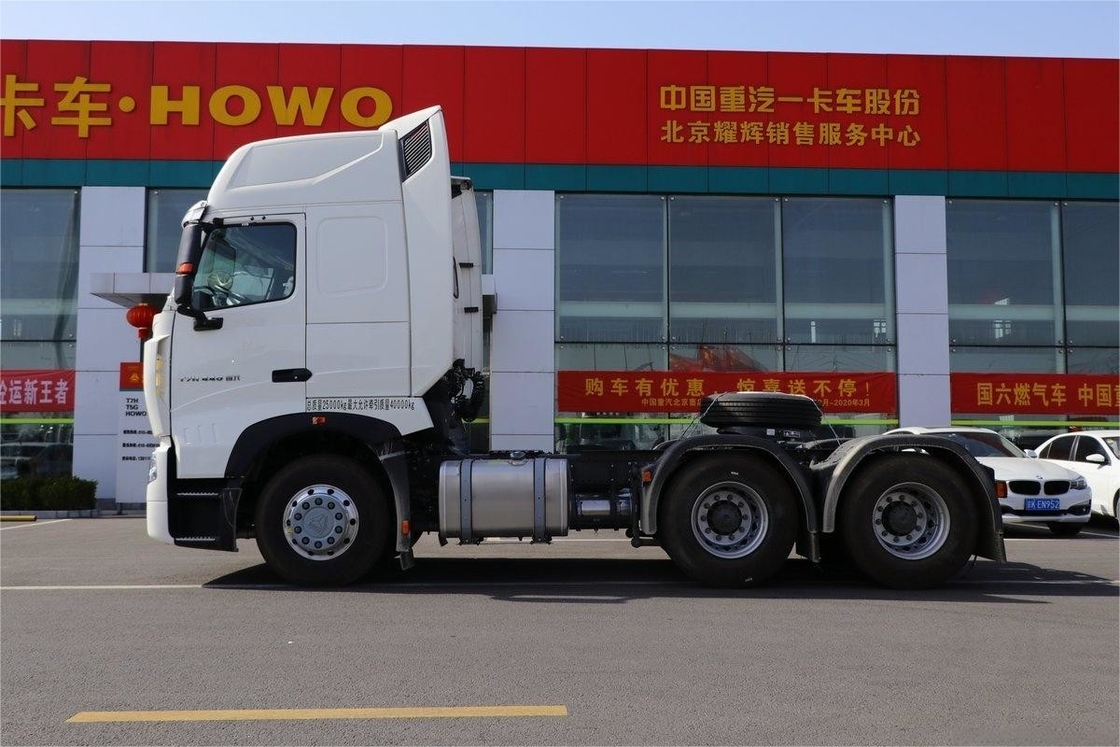 T7H Caminhão pesado com ar condicionado Deflector de amortecimento hidráulico 6X4 Trator de mercadorias perigosas