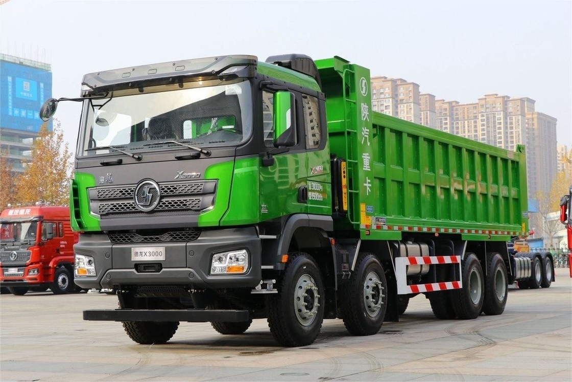 460HP 8X4 8m Extensão Flat Top Large Cargo Box Weichai Shacman X3000 Modelo Dump Truck Pesado