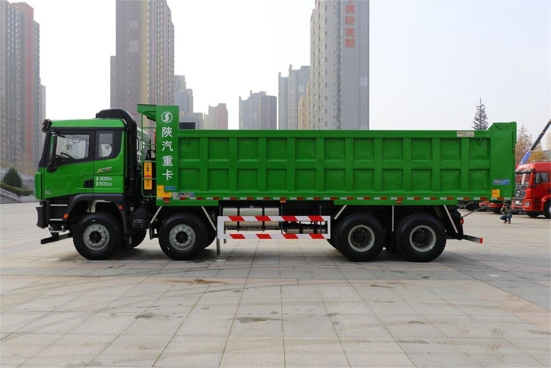 460HP 8X4 8m Extensão Flat Top Large Cargo Box Weichai Shacman X3000 Modelo Dump Truck Pesado