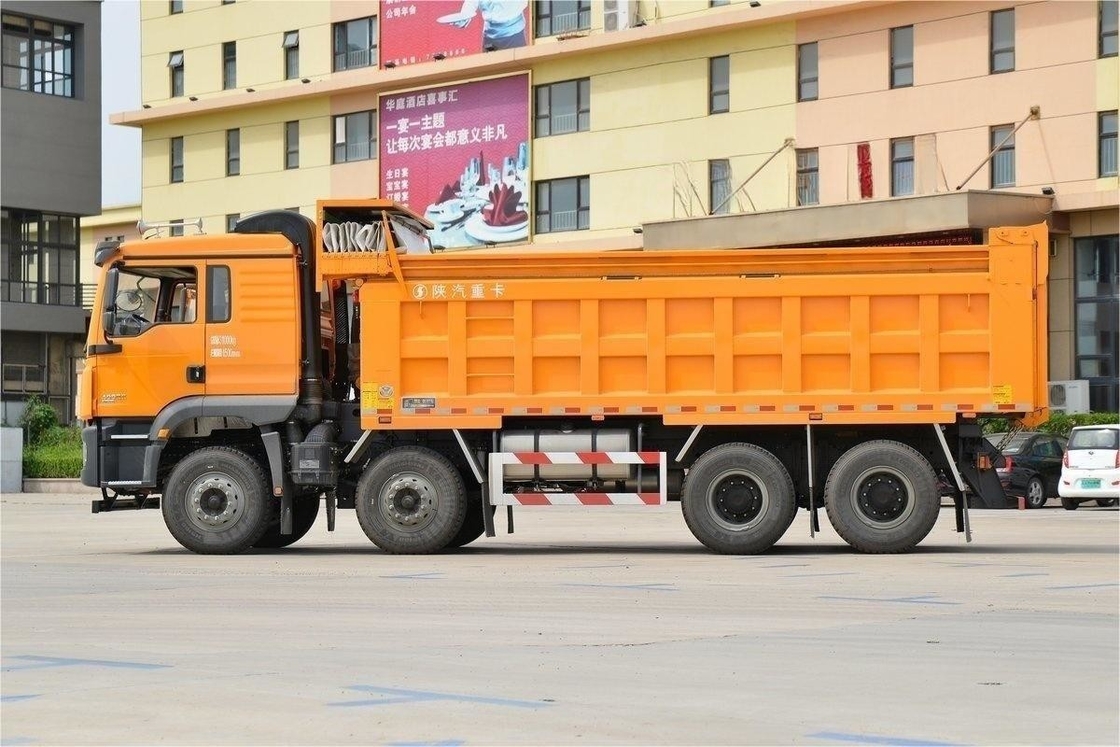 Versão de Construção Urbana Padrão 400HP 8X4 6.8m Shacman Dump Truck com tecido à prova de poeira