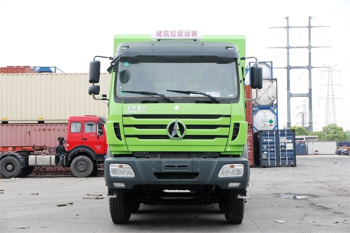 Pequeno caminhão de descarga de Beiben 336HP 8X4 6,4m Nova cobertura de lona ecológica