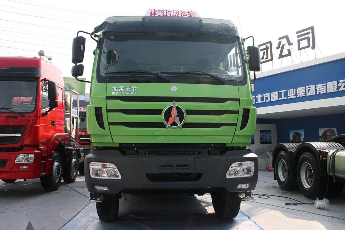 Camião pesado Beiben 336HP 6X4 5,6m Diesel 12 marchas Caminhão em forma de U com cobertura de lonas