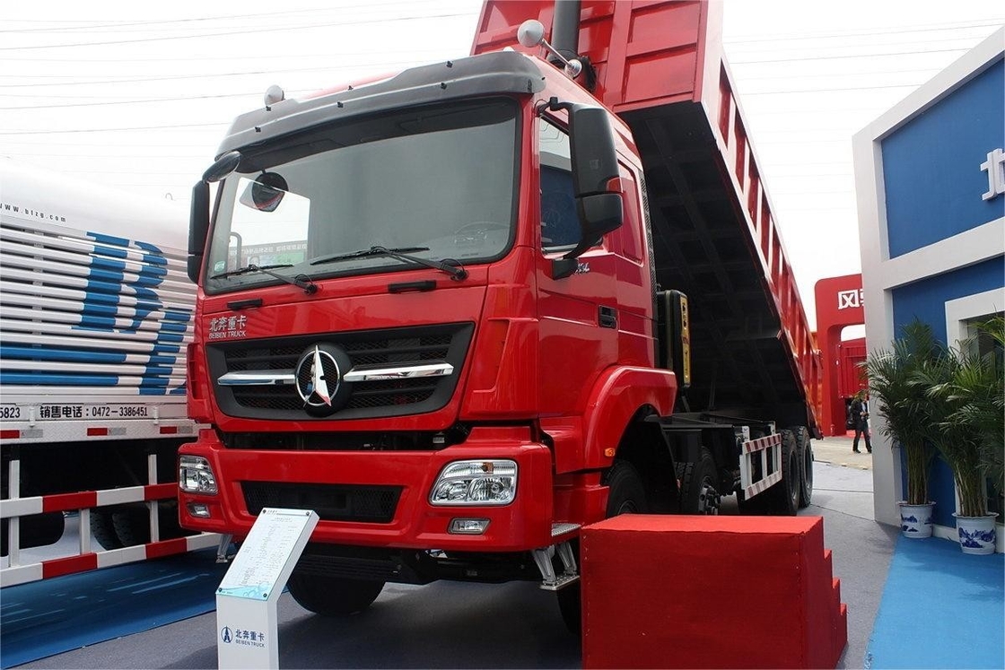 Caminhão pesado 340 HP 8X4 7,2m Corpo vermelho Ar condicionado montado em cima Marca Beiben