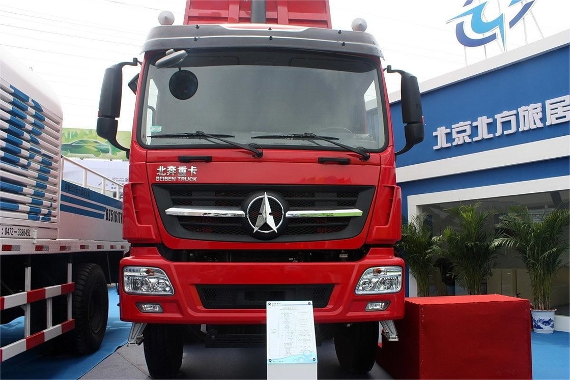 Caminhão pesado 340 HP 8X4 7,2m Corpo vermelho Ar condicionado montado em cima Marca Beiben