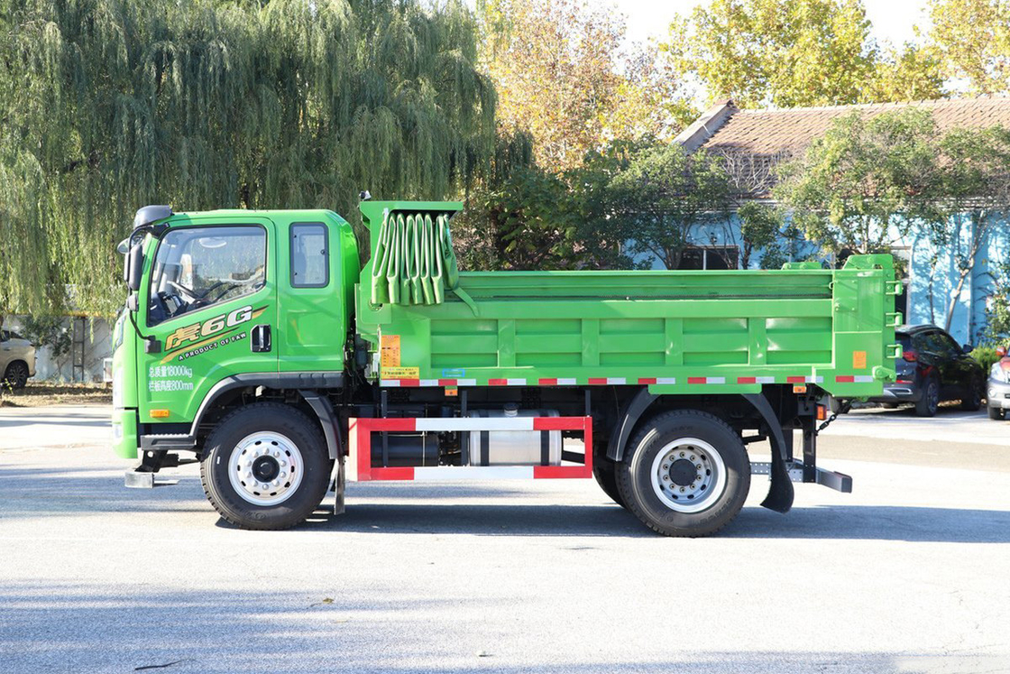 Qingdao Jiefang Dump Truck Tiger 6G 200HP Diesel de 10 velocidades de uma fila e meia 4x2 4m